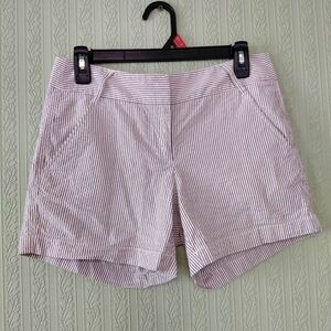 J Crew White Grey Striped Women's Shorts Summer